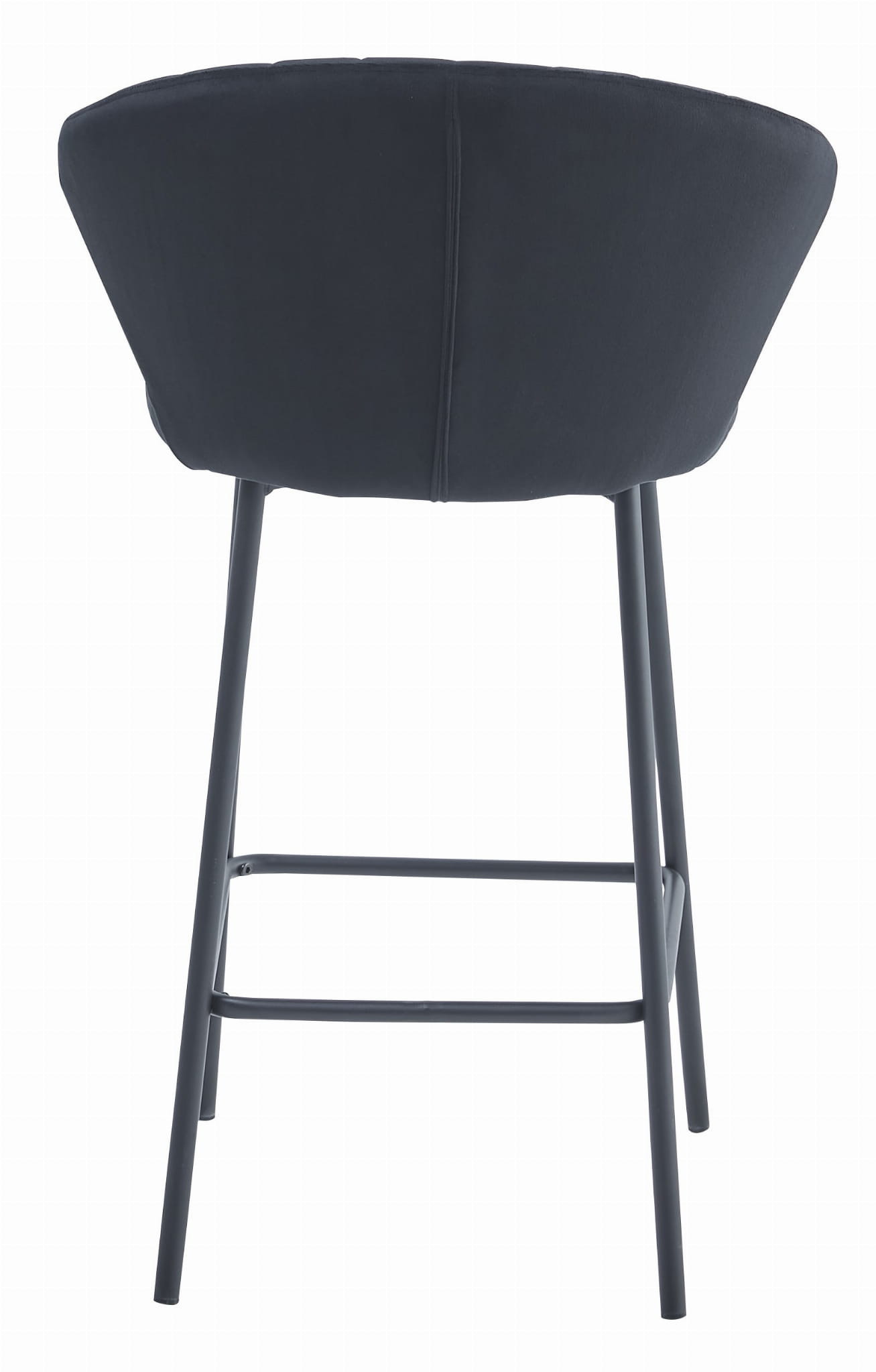 Barová stolička GATTA zamatová čierna (čierne nohy)