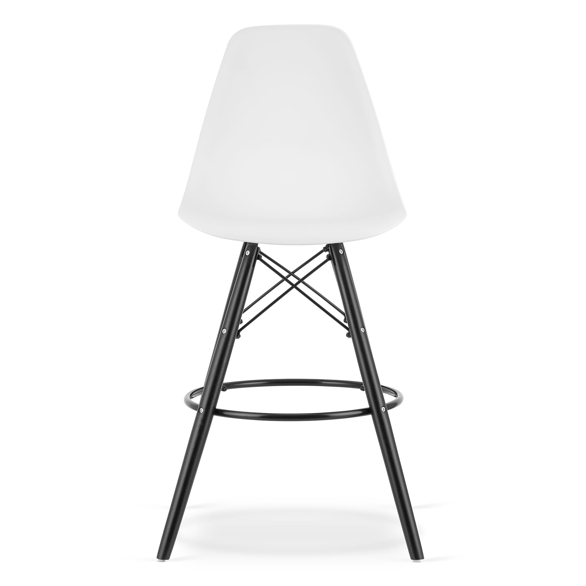 Barová židle LAMAL bílá (černé nohy)