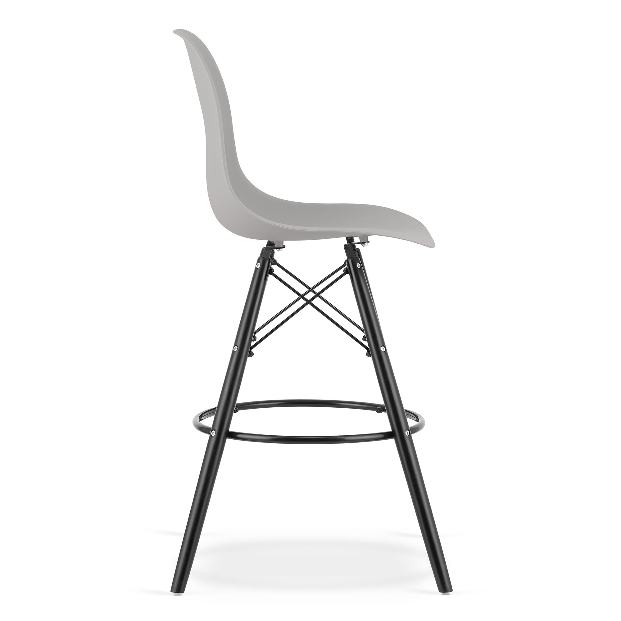 Barová židle LAMAL šedá (černé nohy)
