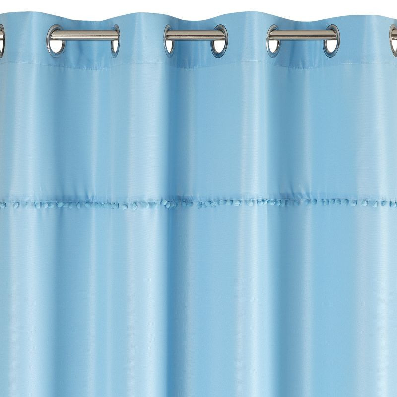 Hotová záclona DEFNE modrá - na průchodkách