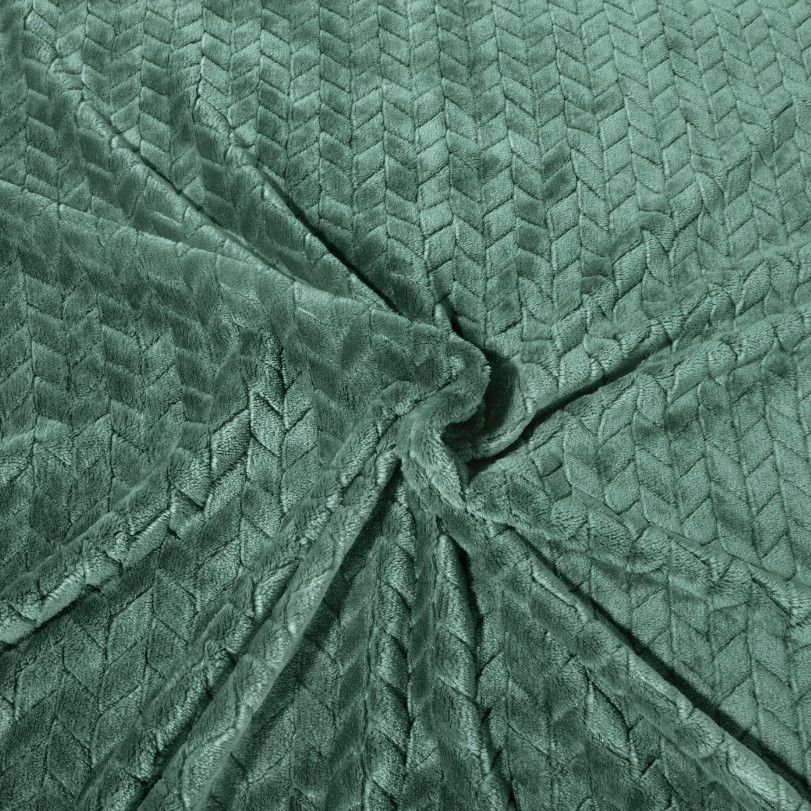 Jemná deka CINDY s reliéfním vzorem - mátová