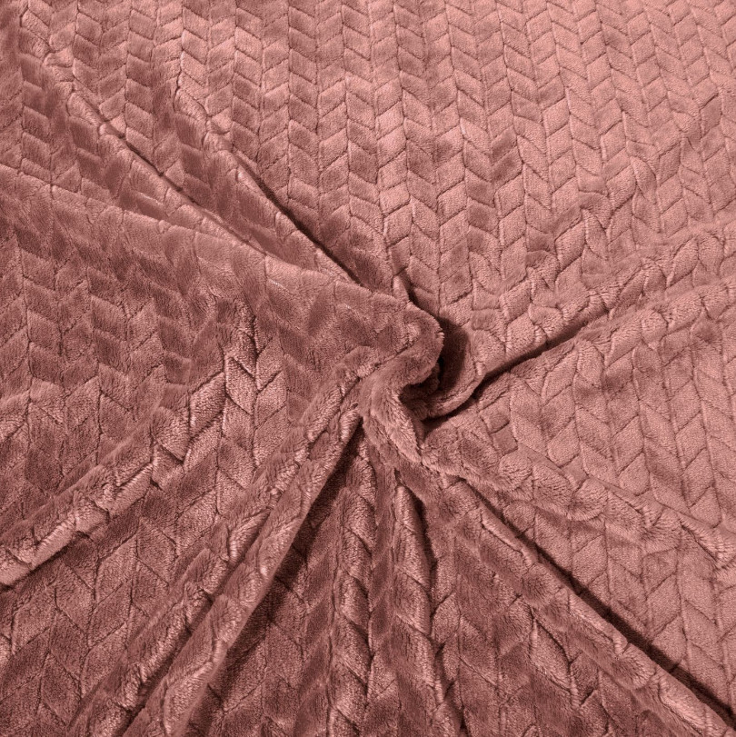 Jemná deka CINDY s reliéfním vzorem - pudrová