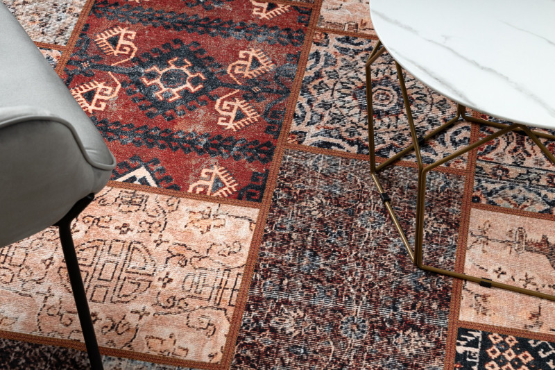 Koberec ANTIKA Ancient Rust patchwork terakota