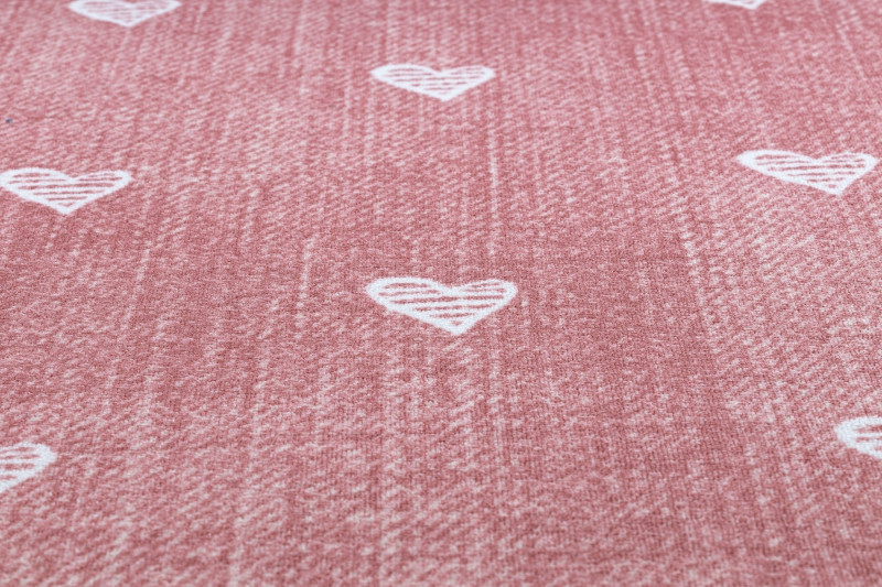 Koberec HEARTS Jeans - ružový