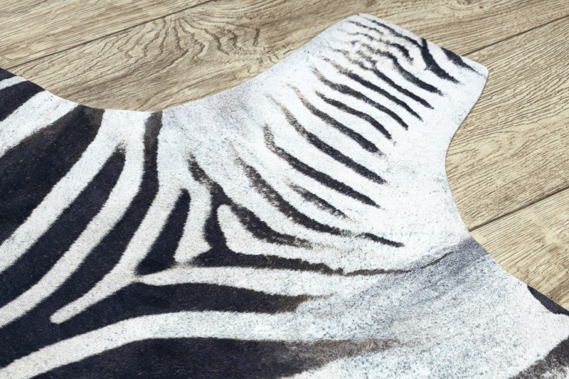 Koberec imitace kůže Zebra G5128-1 bílá-černá