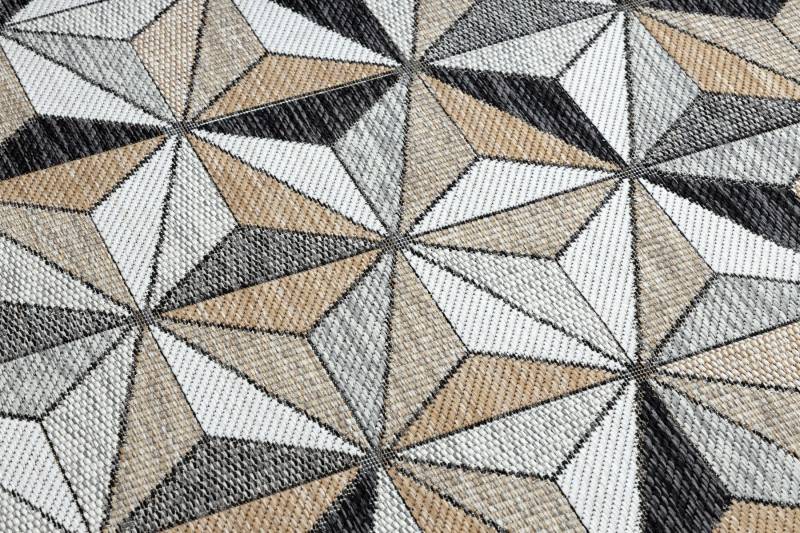 Koberec SIZAL COOPER Mozaika 22222 ecru/černý