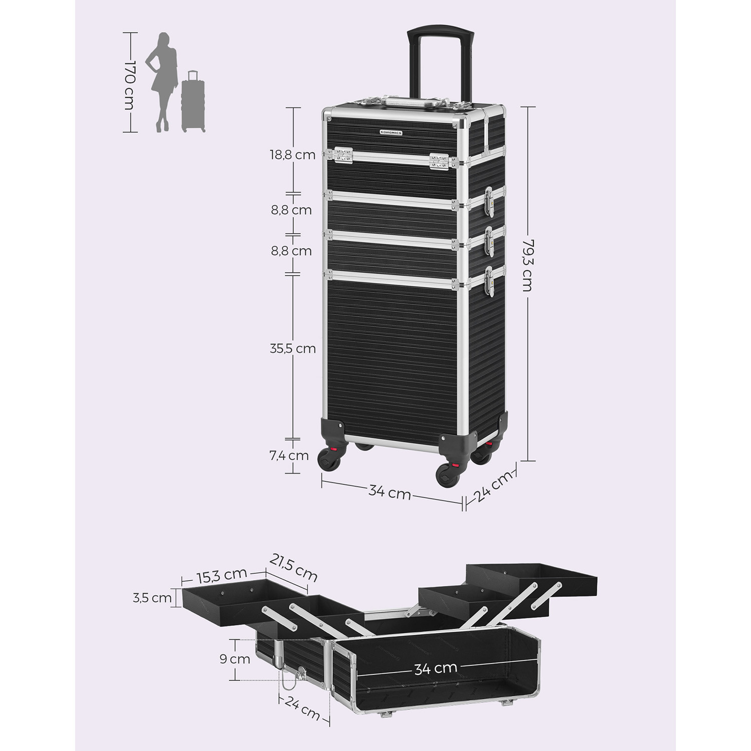 Kosmetický kufřík JHZ015B01