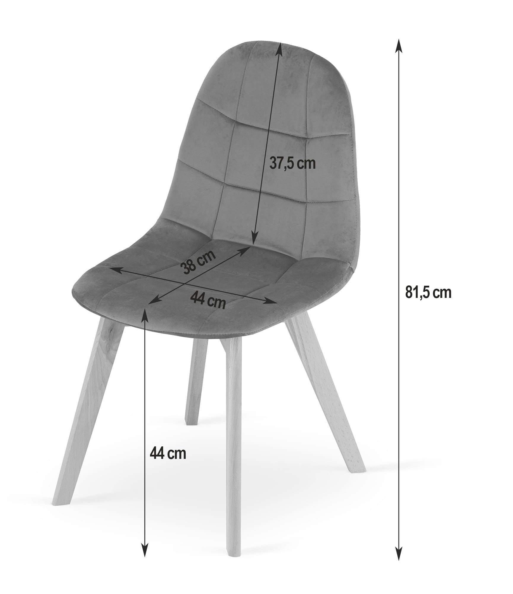 Set jídelních židlí  BORA granátová (4ks)