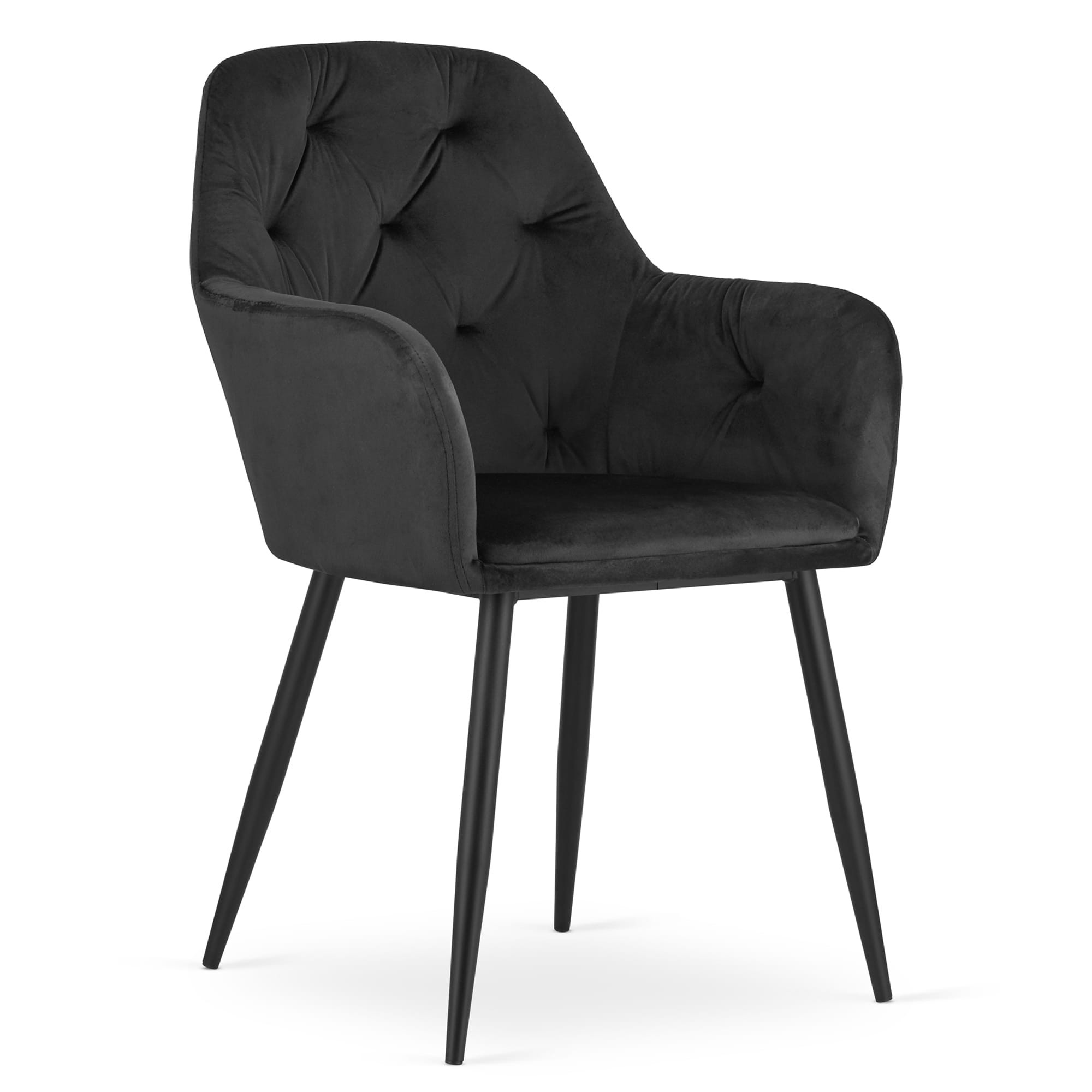 Jedálenská stolička DAKAR zamat - čierna