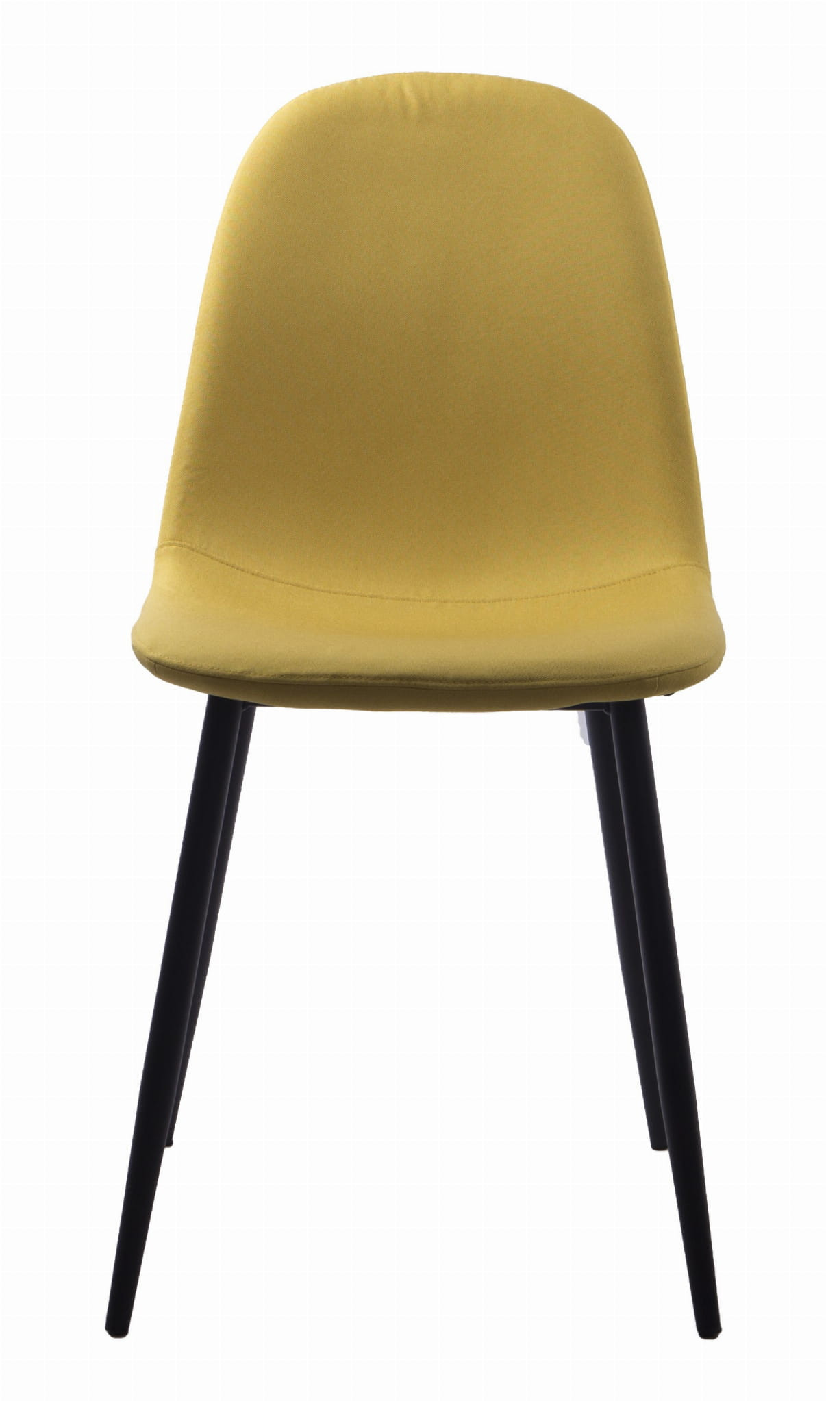 Set štyroch jedálenských stoličiek DART žlté (čierne nohy)