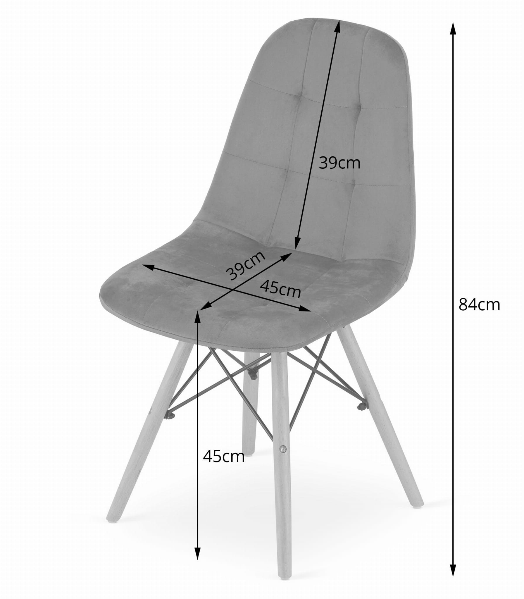 Jídelní židle DUMO samet - černá (hnědé nohy)