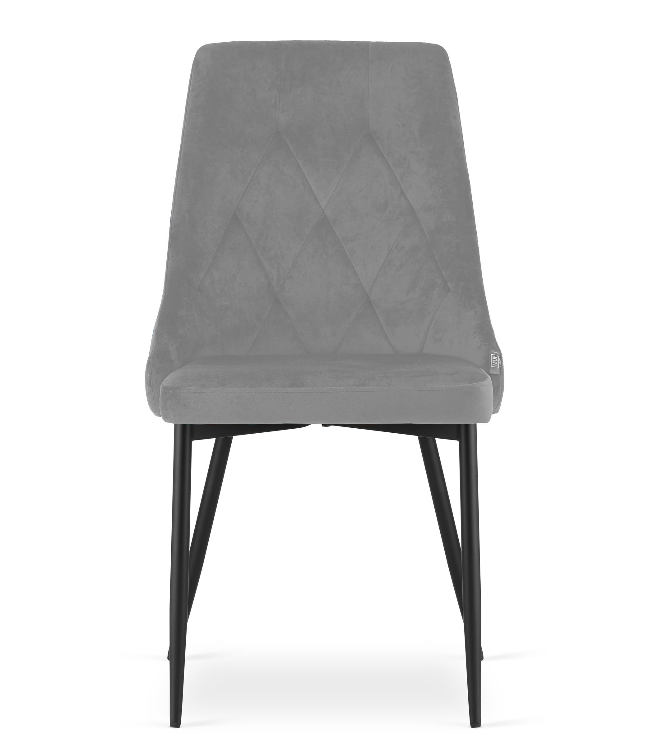 Set tří jídelních židlí IMOLA sametové světle šedé (3ks)