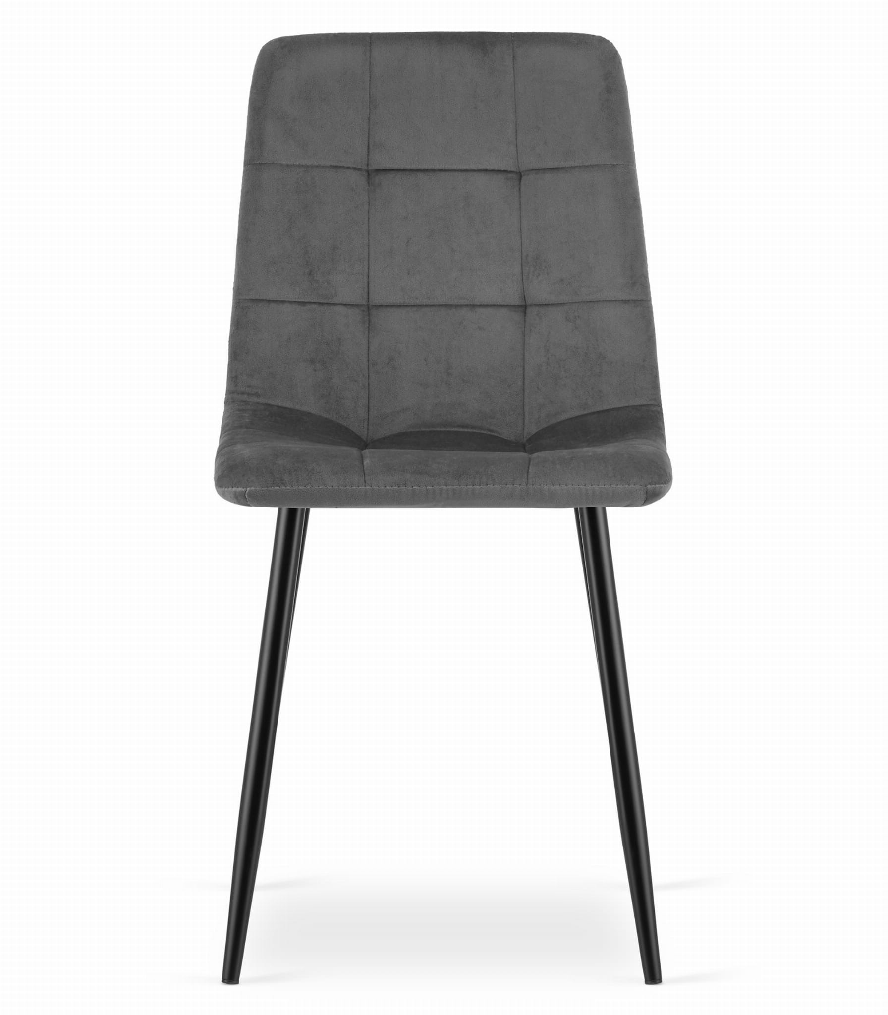 Krzesło KARA - ciemny szary aksamit x 3