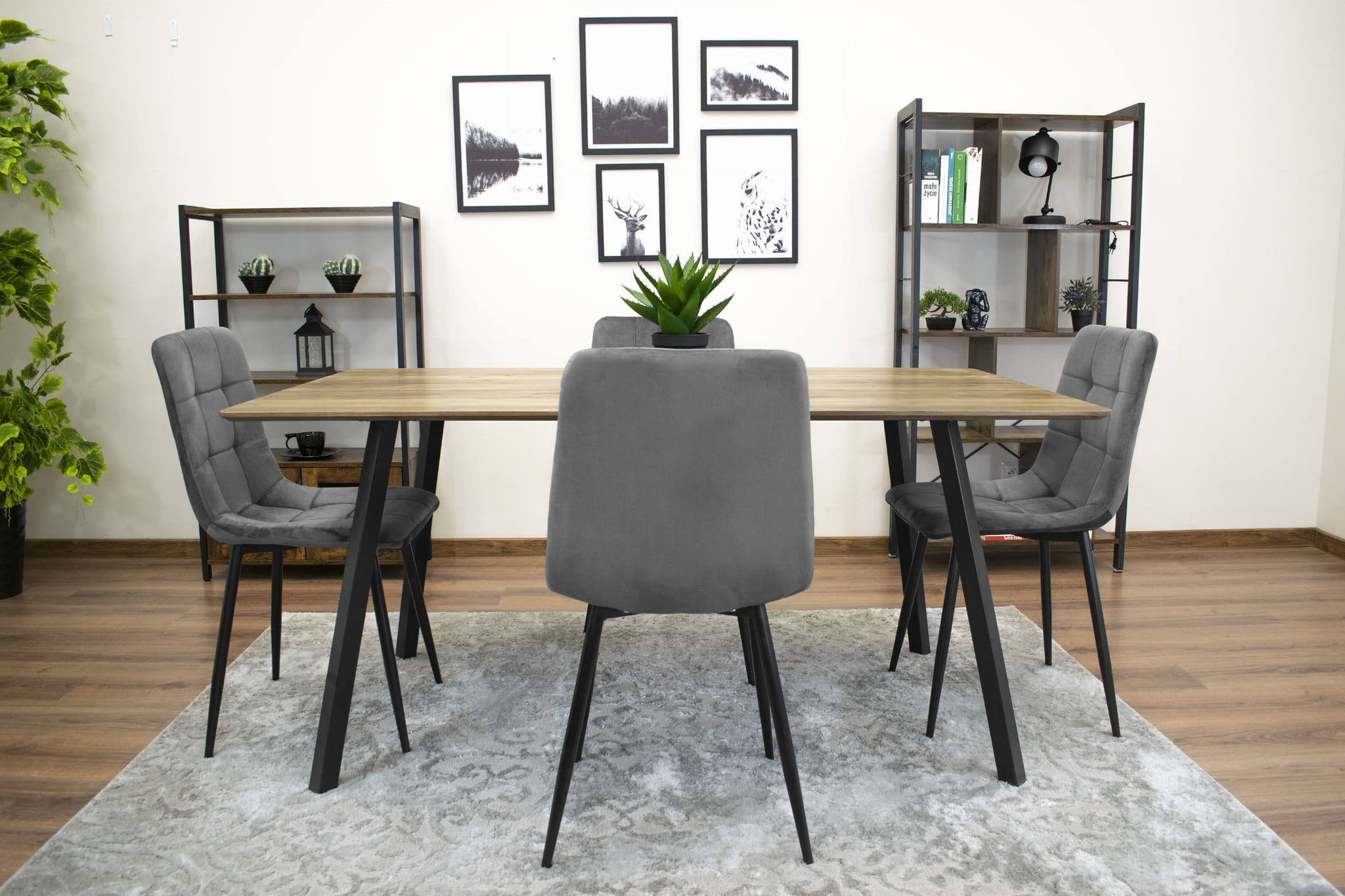 Set jídelních židlí KARA tmavě šedé (4ks)