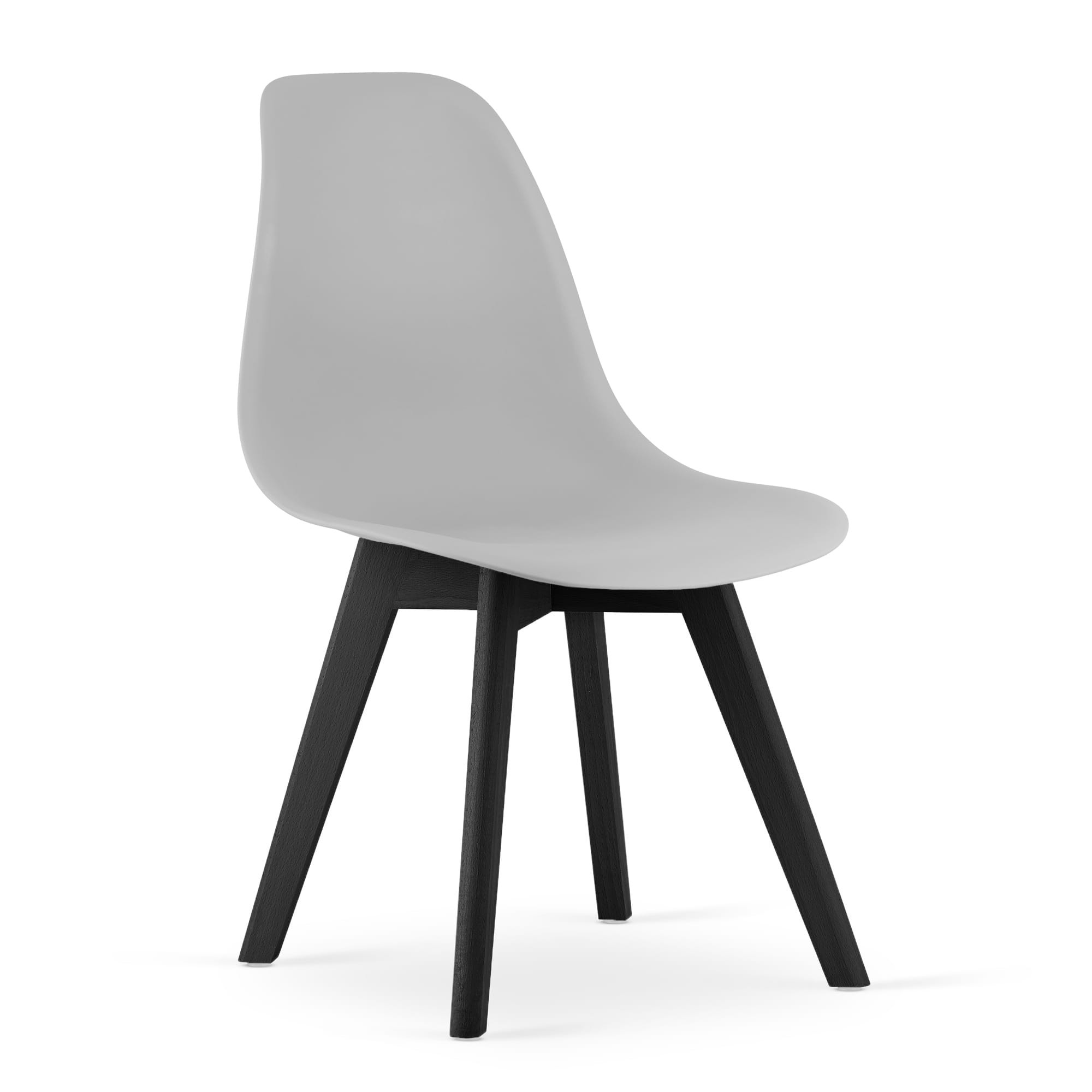 Set dvou jídelních židlí KITO šedé (černé nohy) 2ks