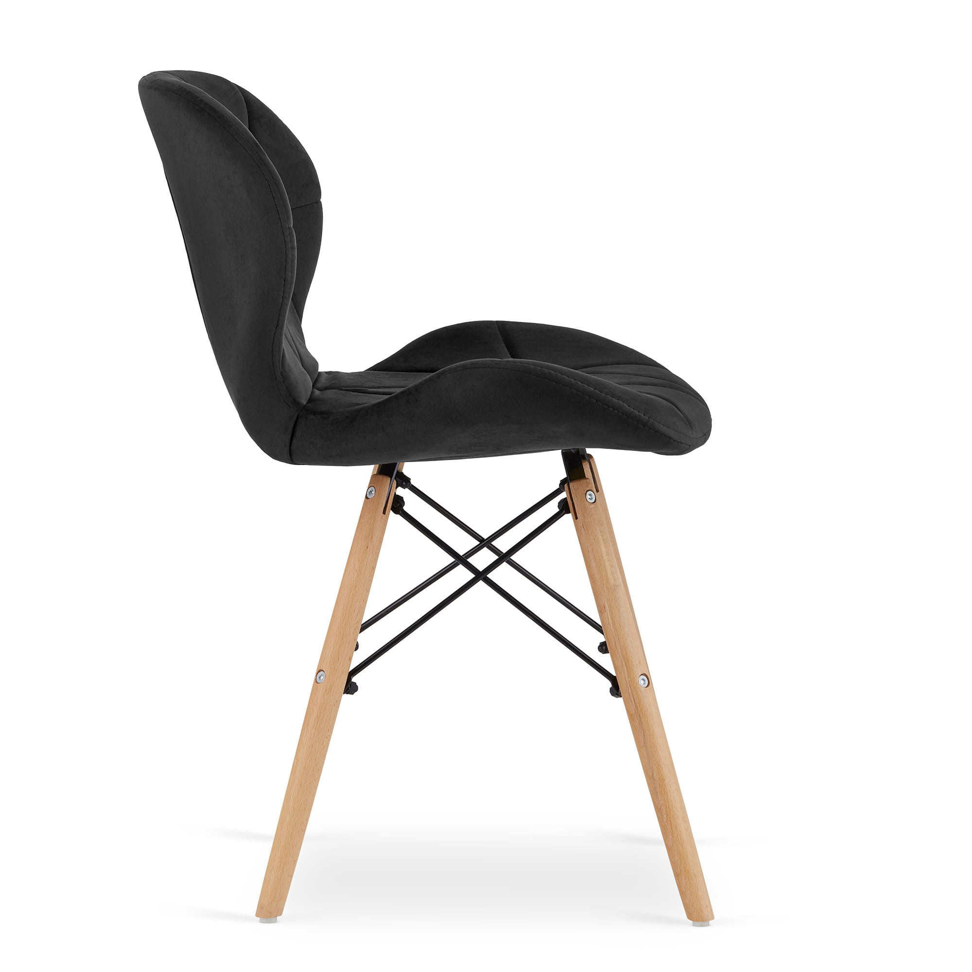 Jedálenská stolička LAGO čierna (hnedé nohy)