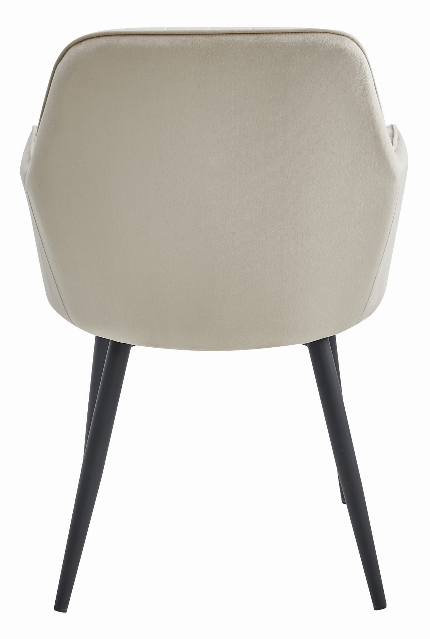Jídelní židle LUGO sametová béžová (černé nohy)