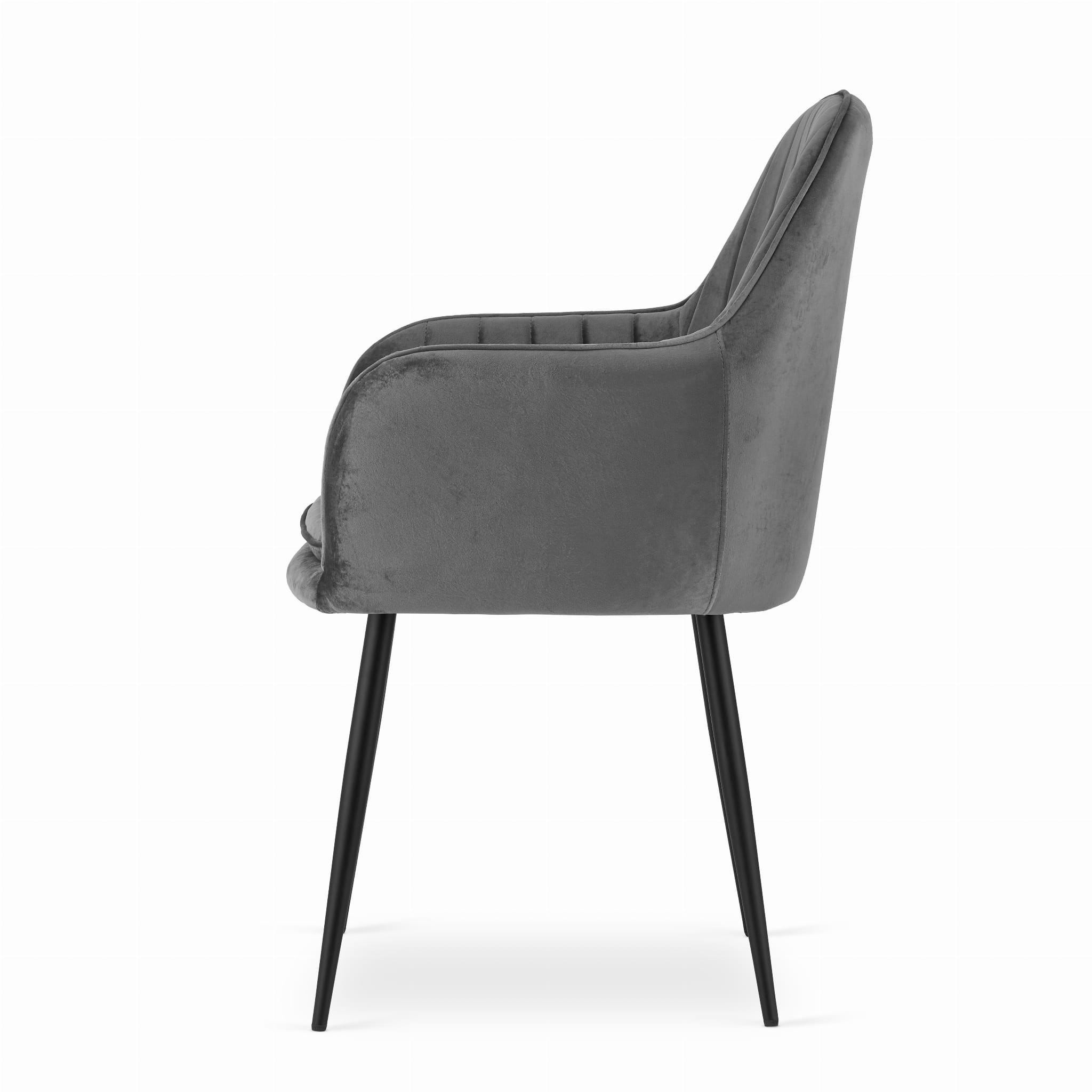 Set jídelních židlí LUGO tmavě šedé (2ks)