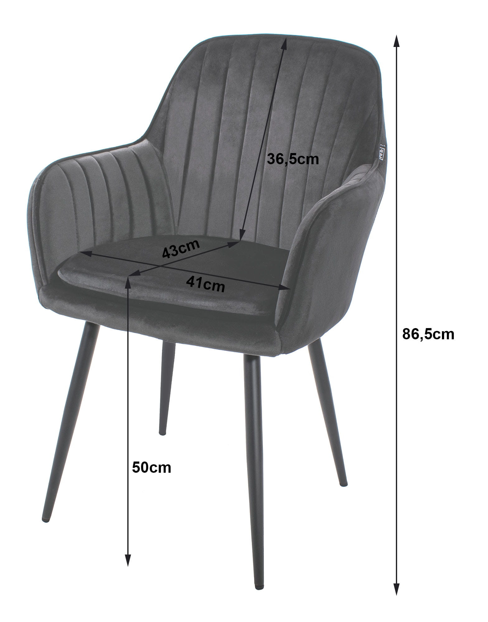 Jídelní židle LUGO stříbrná / šedá
