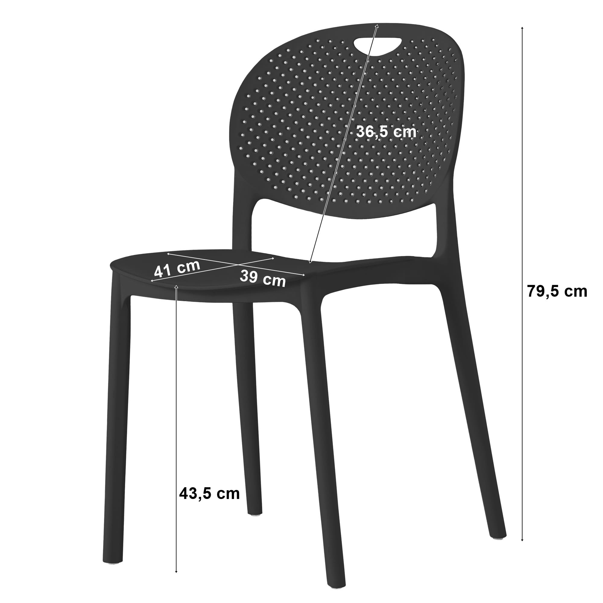 Set tří židlí LUMA bílé (3ks)