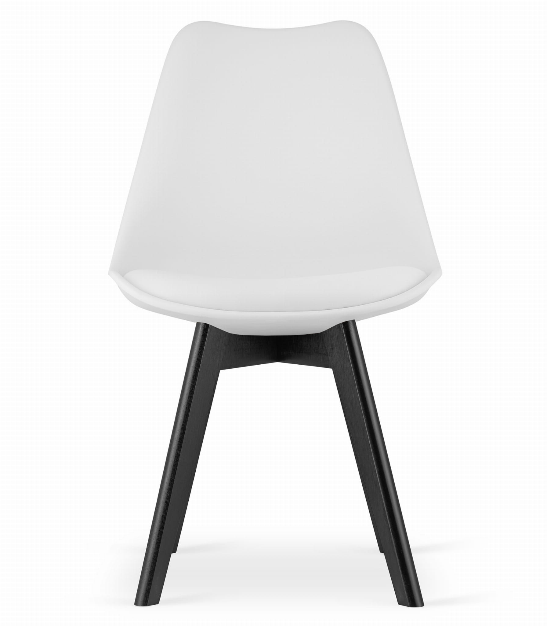 Set dvou jídelních židlí MARK - bílé (černé nohy) 2ks