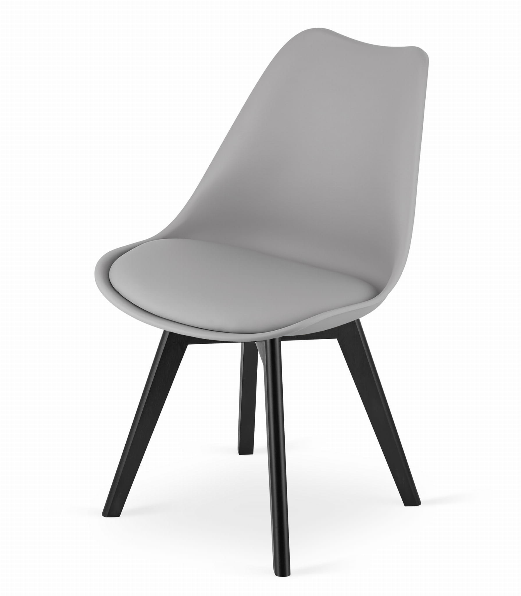 Set tří jídelních židlí MARK - šedé (černé nohy)