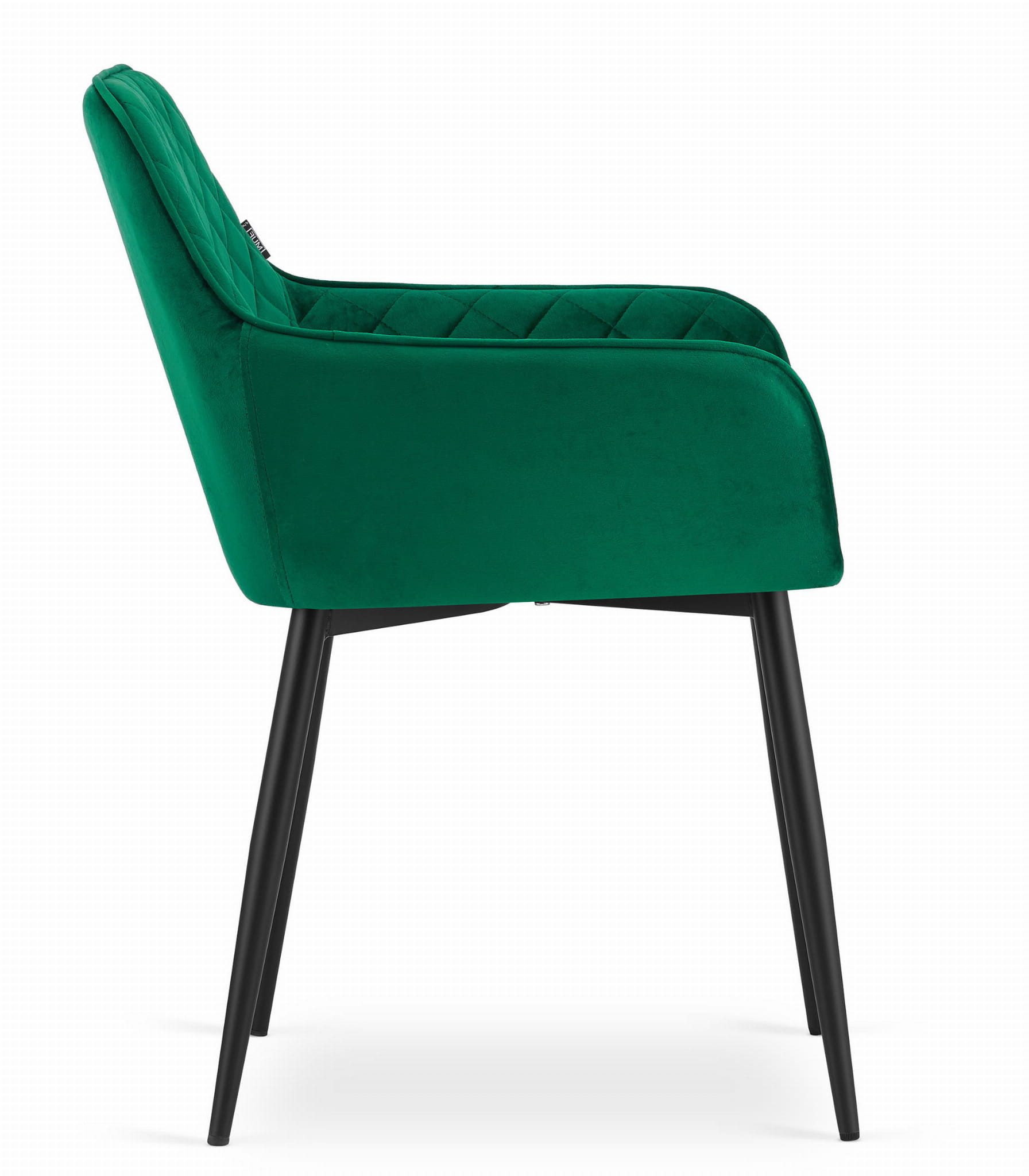Set dvoch jedálenských stoličiek NOLA zelené (čierne nohy) 2ks