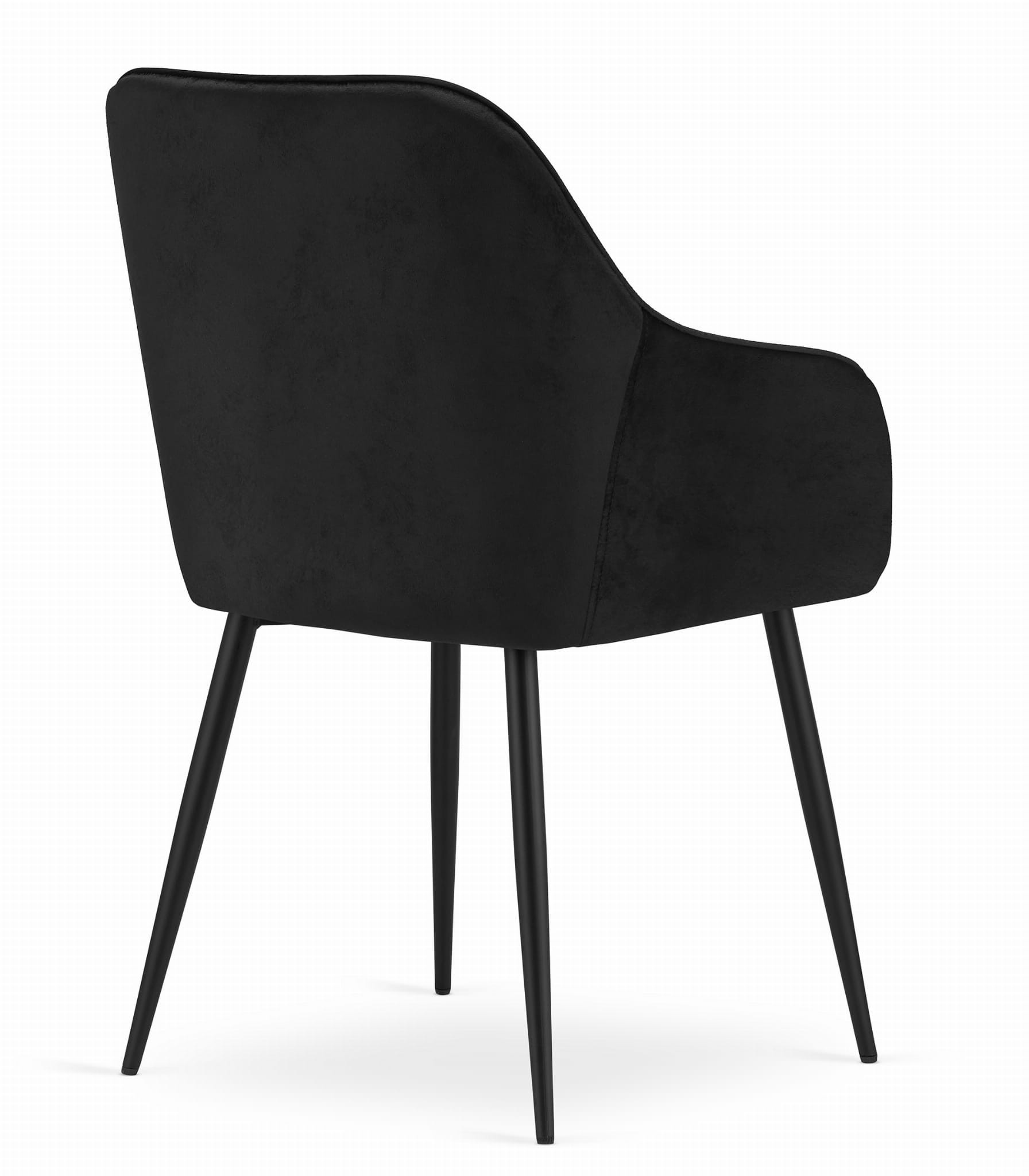 Jídelní židle NUGAT samet - černá (černé nohy)