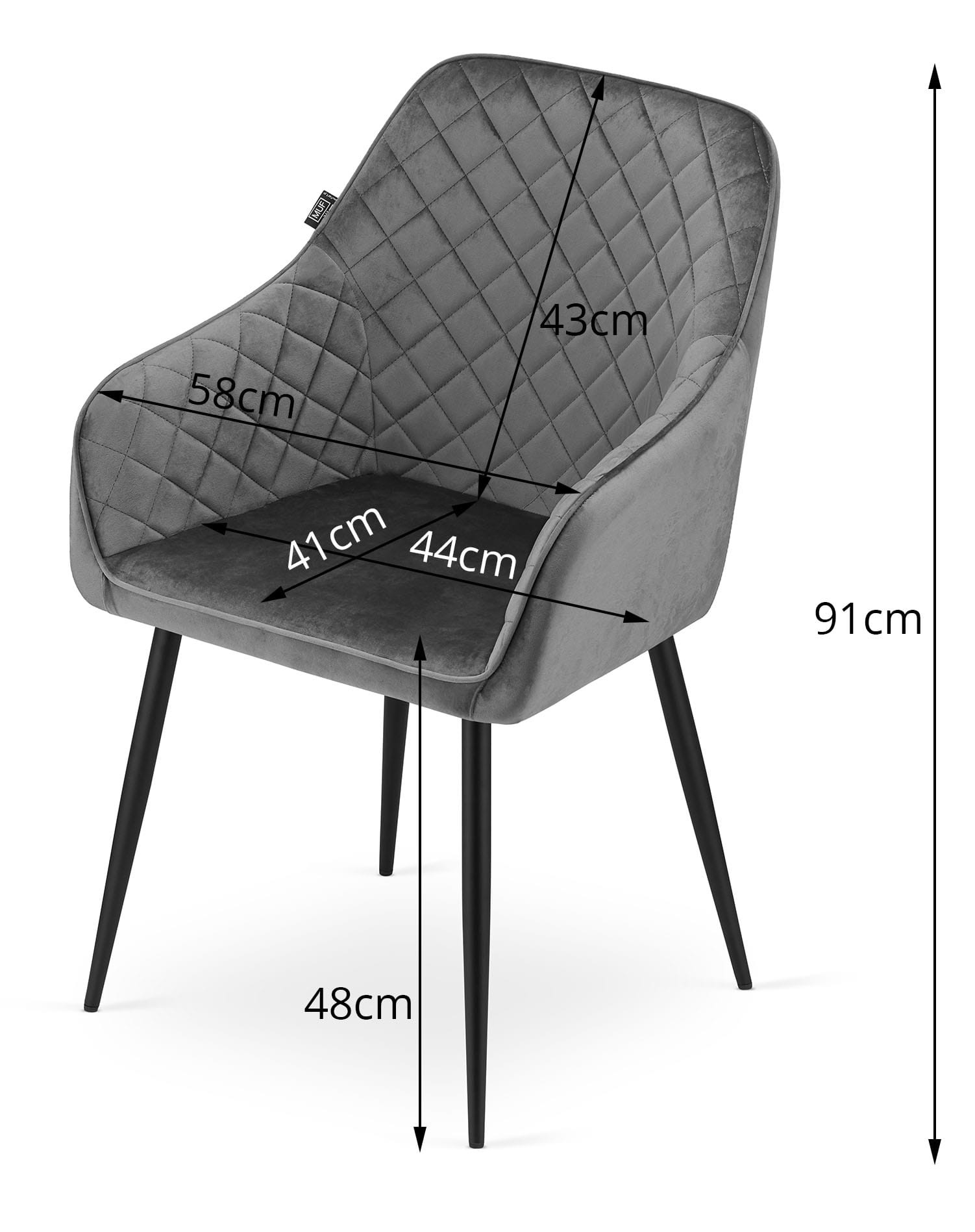 Jedálenská stolička NUGAT zamat - granátová (čierne nohy)
