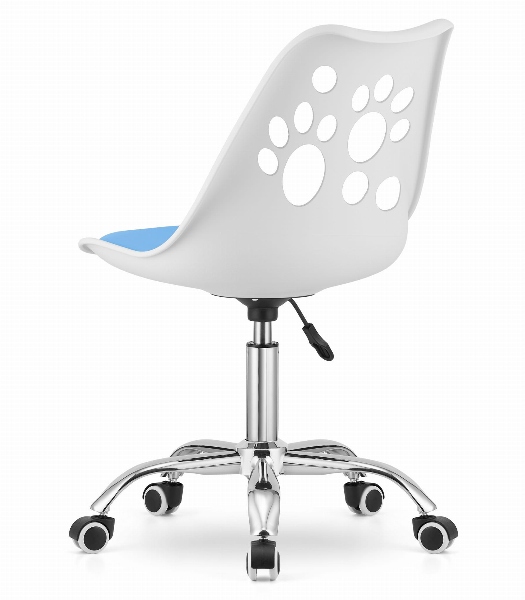 Otočná stolička PRINT - bielo/modrá