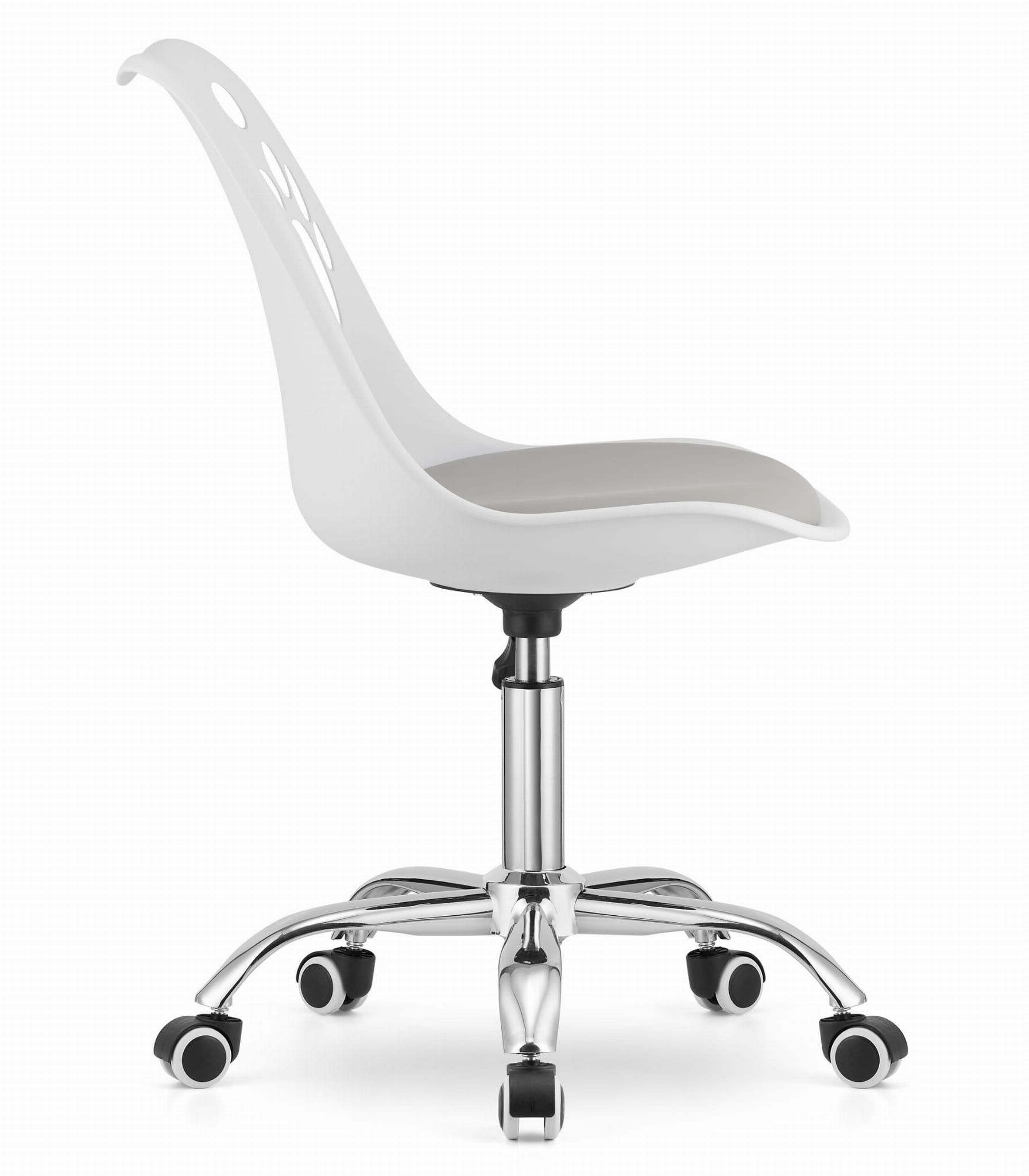Otočná stolička PRINT - biela/sivá