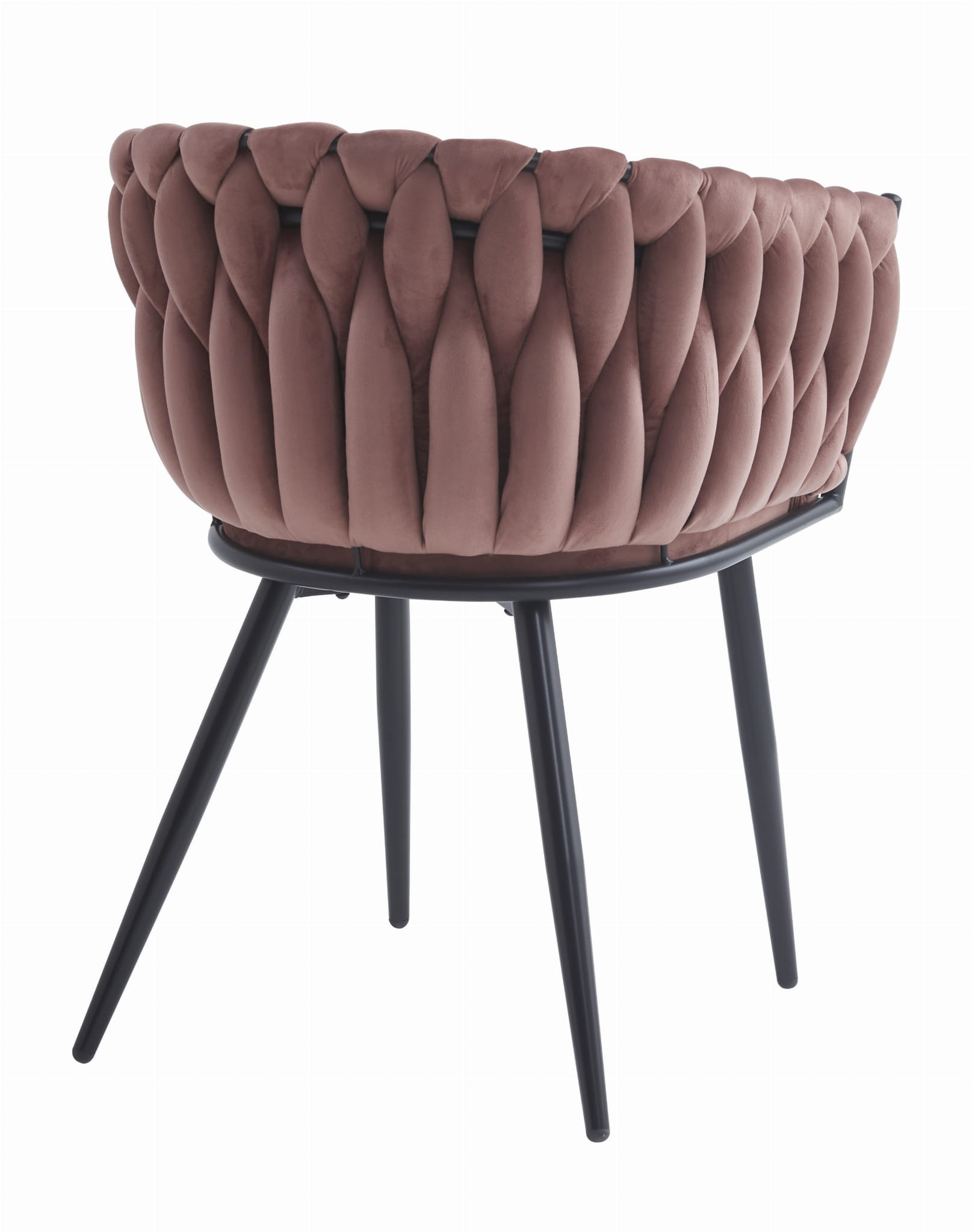 Jídelní židle ORION sametová tmavě růžová (černé nohy)
