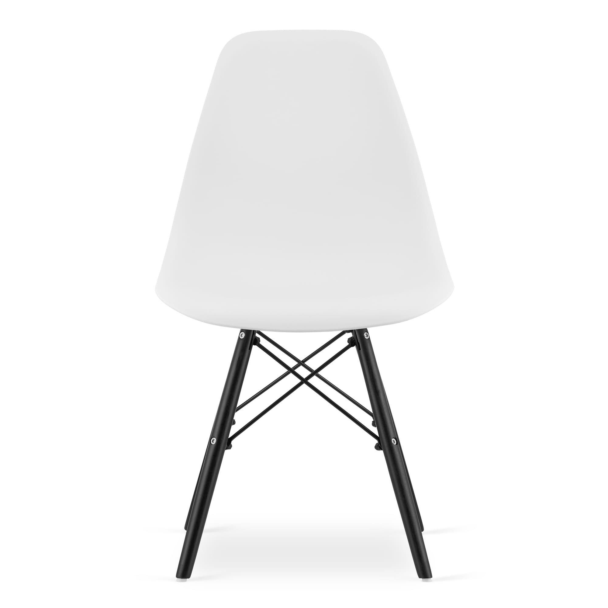 Set dvou jídelních židlí OSAKA bílé (černé nohy) 2ks