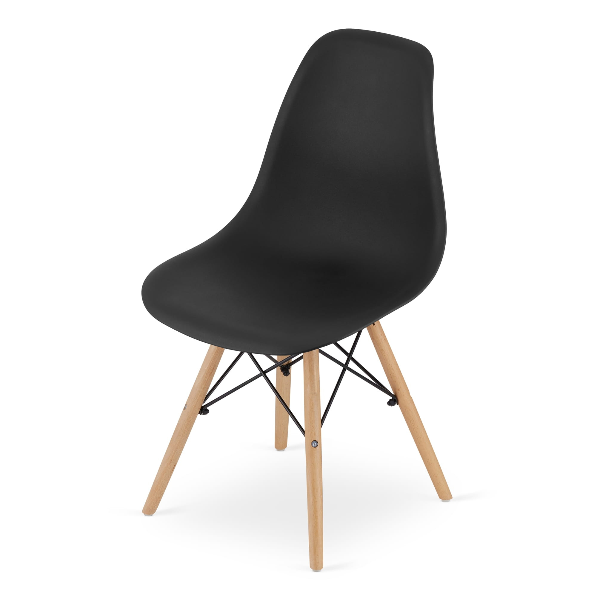 Set tří jídelních židlí OSAKA černé (hnědé nohy) (3ks)