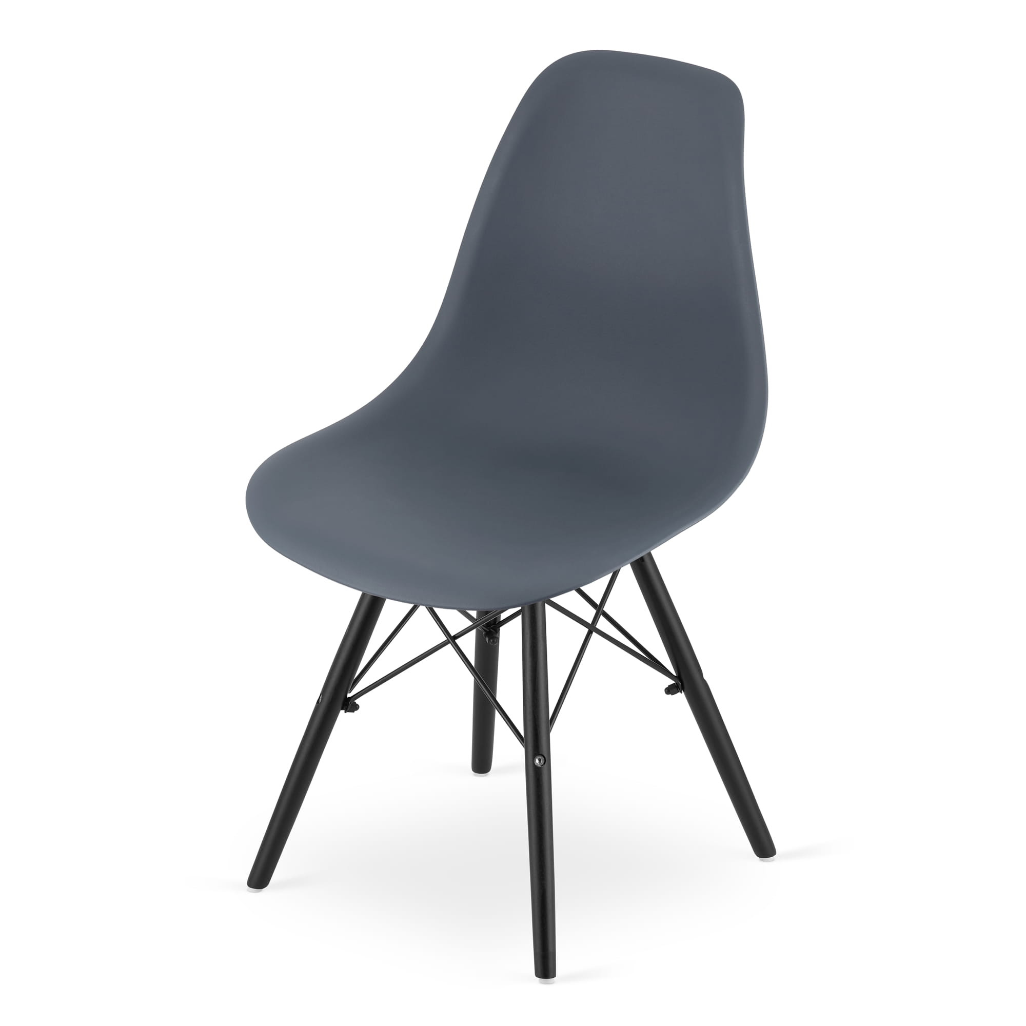 Set tří jídelních židlí OSAKA tmavě šedá (černé nohy) 3ks