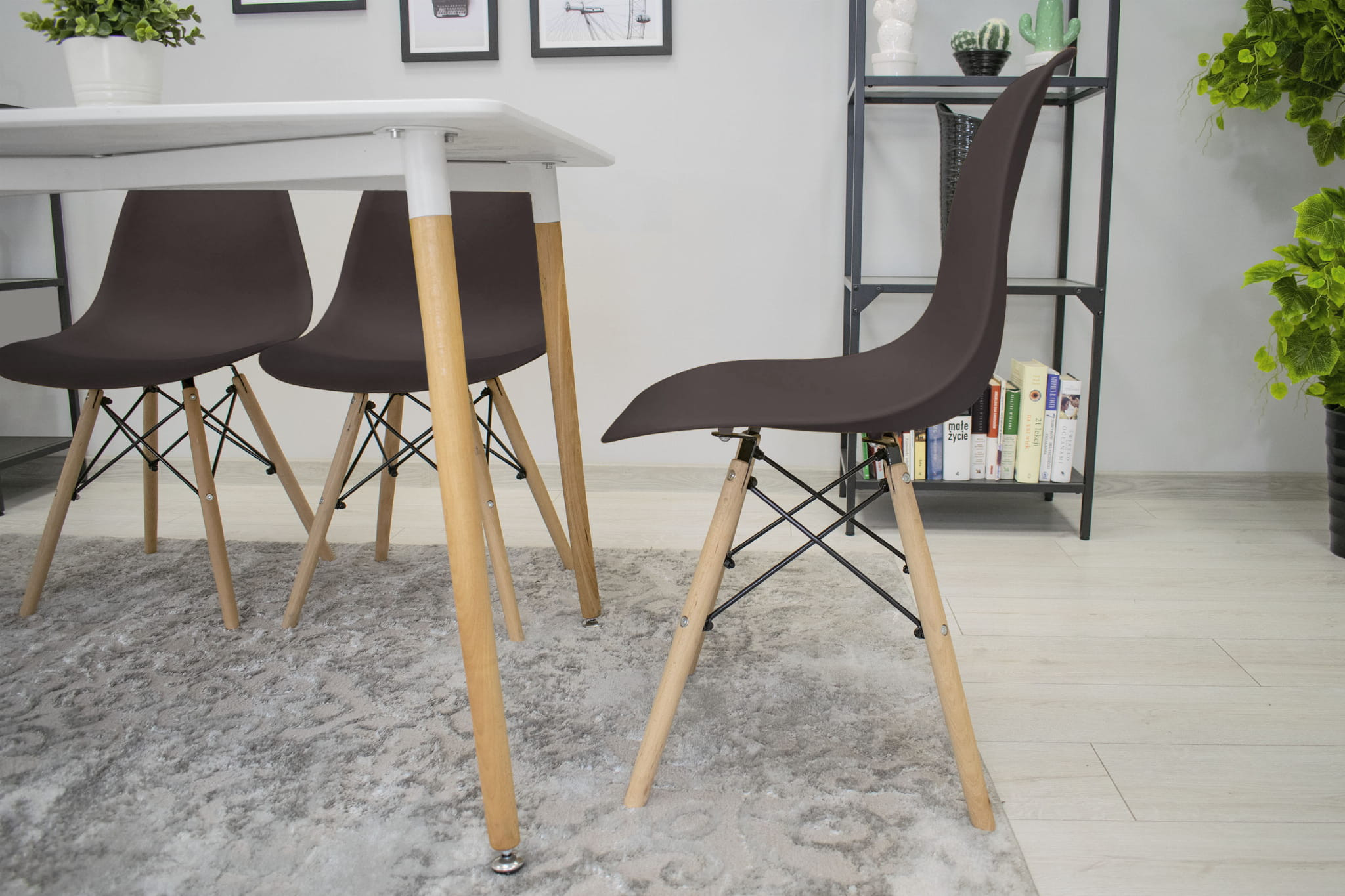 Set dvou jídelních židlí OSAKA káva (hnědé nohy) 2ks
