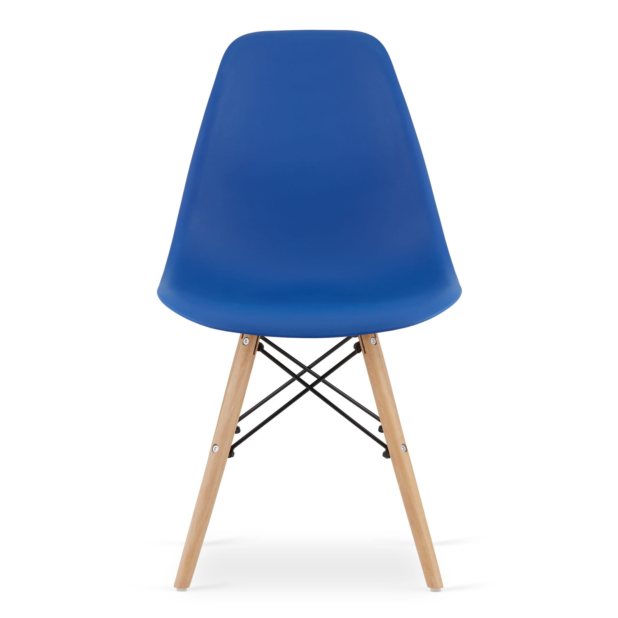 Set dvou jídelních židlí OSAKA modré (hnědé nohy) 2ks