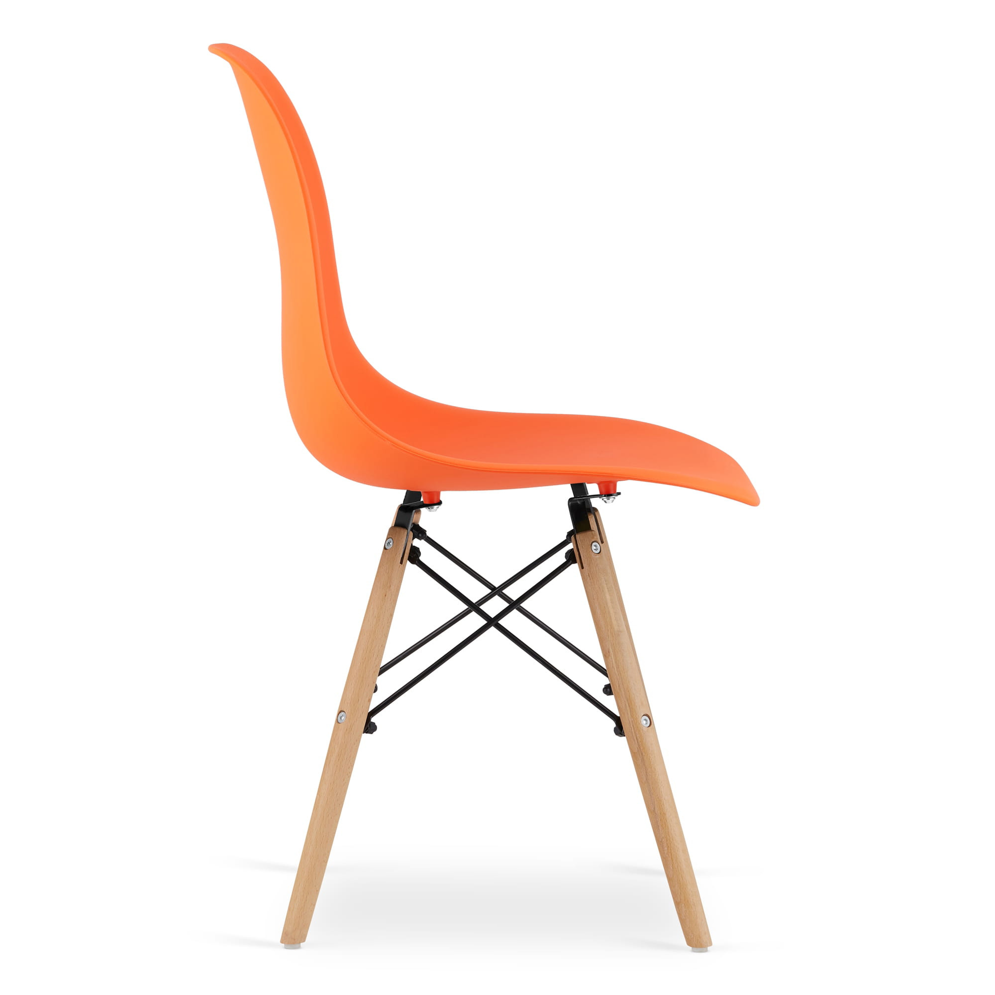 Jídelní židle OSAKA oranžová (hnědé nohy)