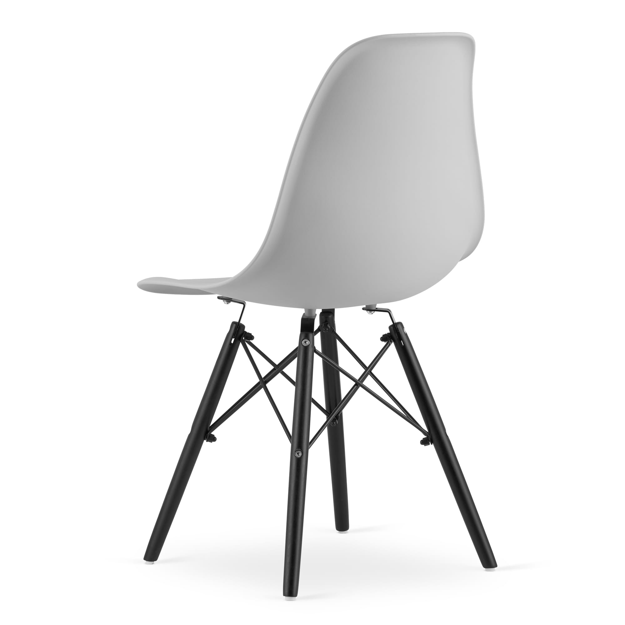 Set tří jídelních židlí OSAKA šedé (černé nohy) 3ks
