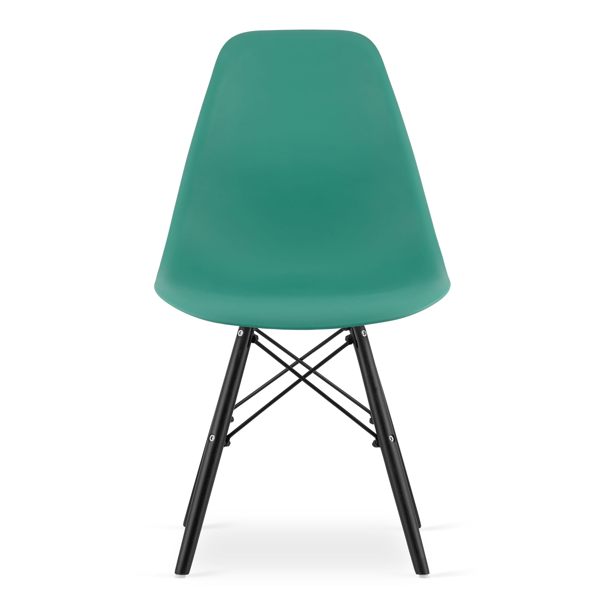 Set dvou jídelních židlí OSAKA zelené (černé nohy) 2ks