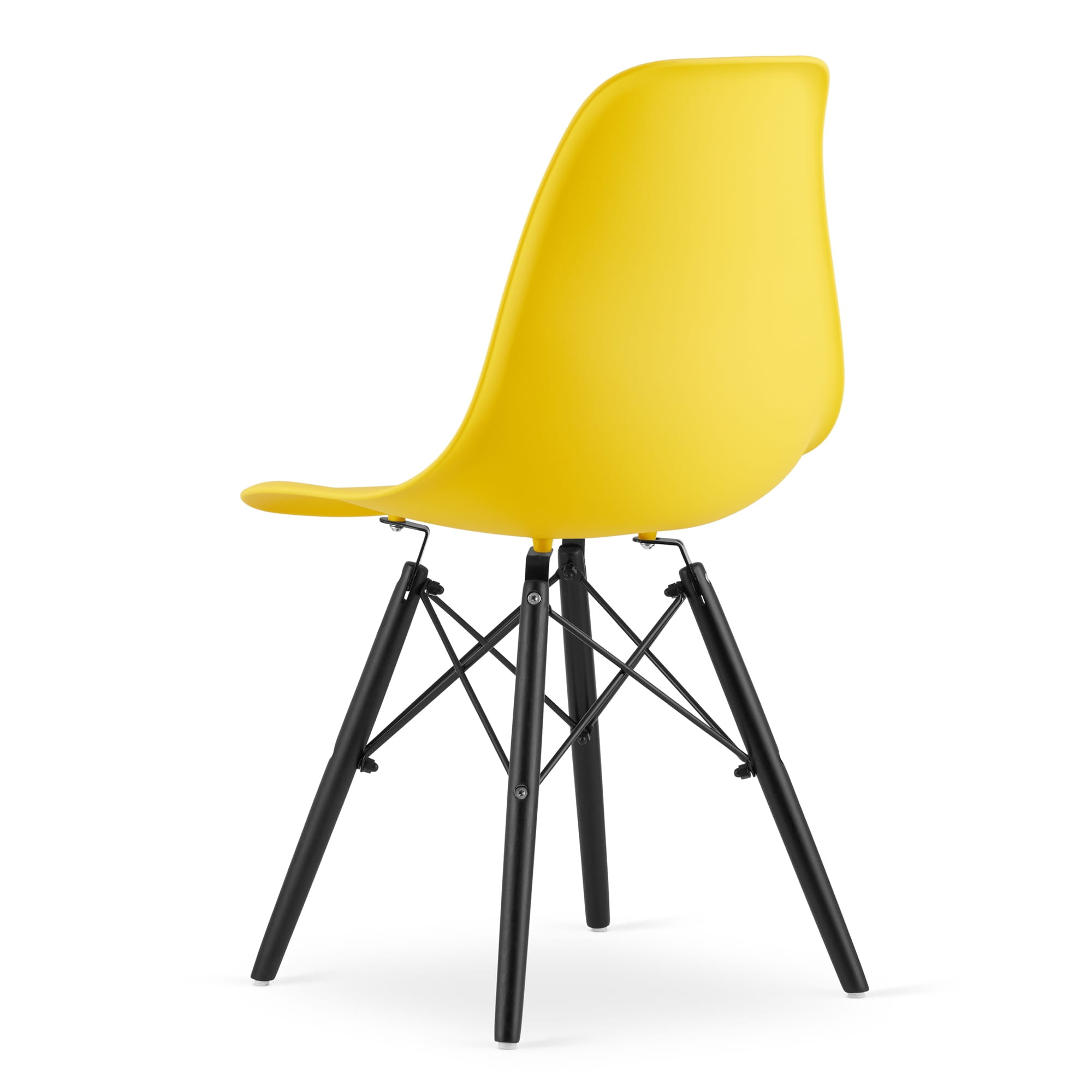 Set dvou jídelních židlí OSAKA žluté (černé nohy) 2ks