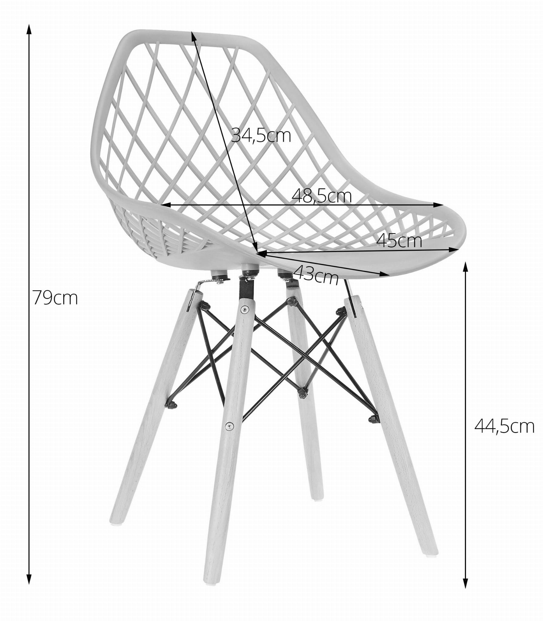  Jedálenská stolička SAKAI čierna (hnedé nohy)
