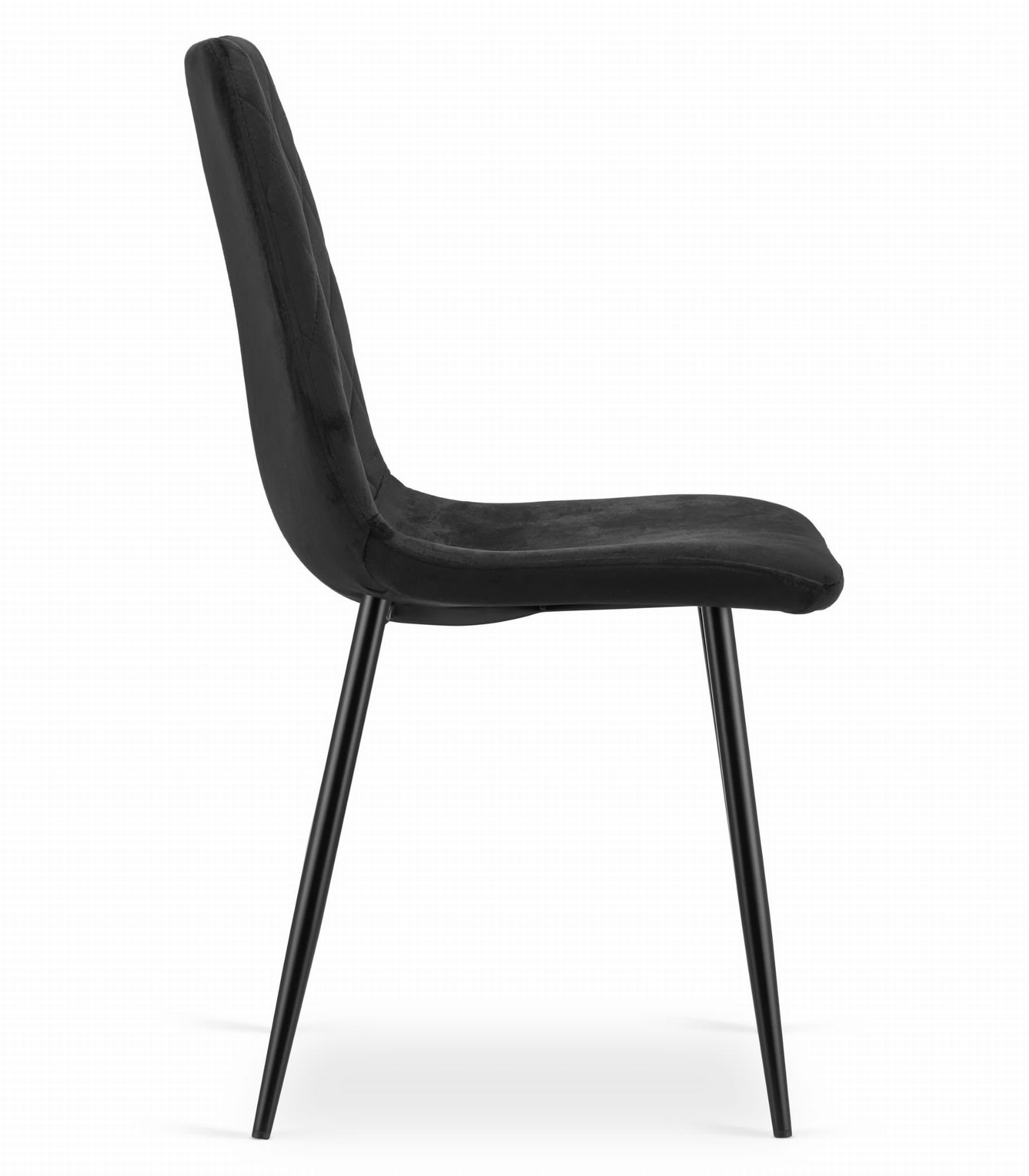 Jídelní židle TURIN samet černá (černé nohy)