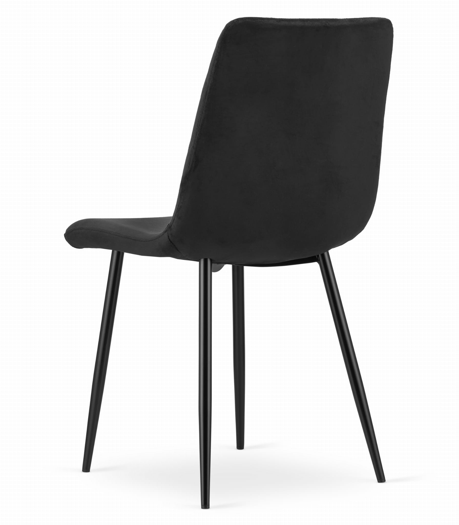 Set tří jídelních židlí TURIN samet černá (černé nohy) (3ks)