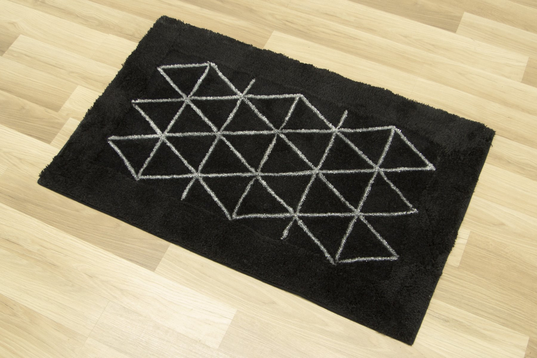 Koupelnový kobereček Jarpol Agadir Lurex černý
