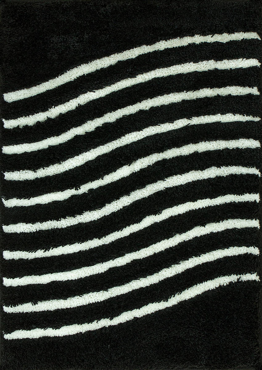Koupelnový kobereček Premium 19 černý / bílý