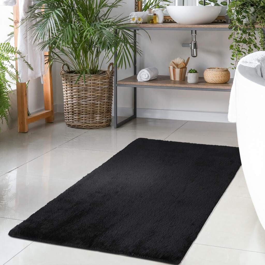 Kúpeľňový koberec Topia Mats 400 čierny