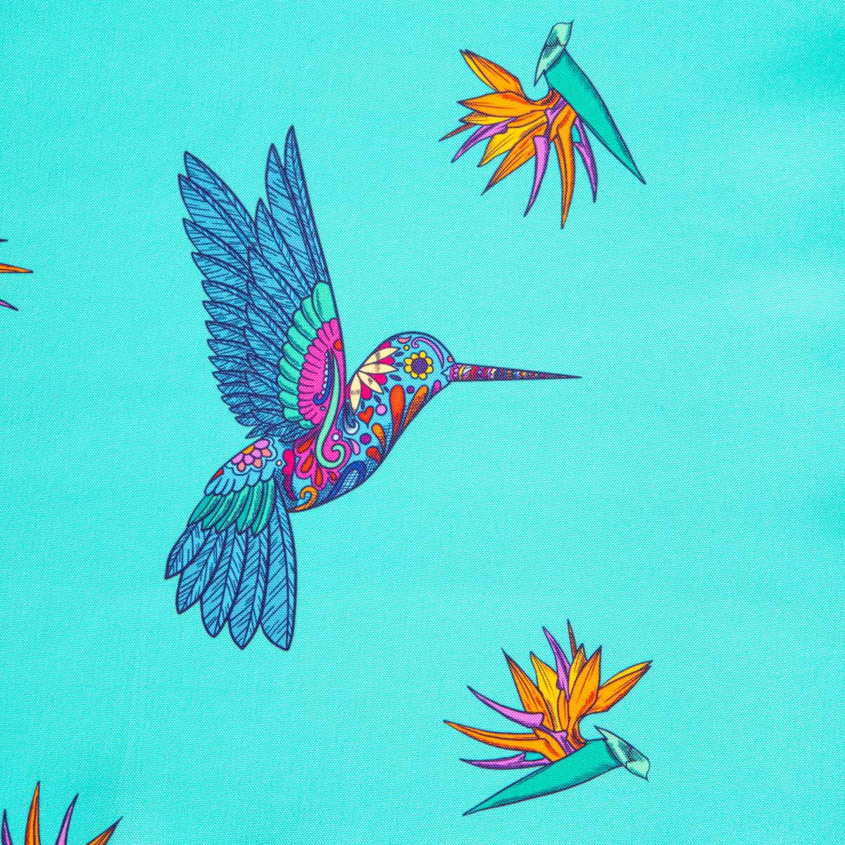 Ubrus FRIDA KAHLO tyrkysový s kolibříky 877150