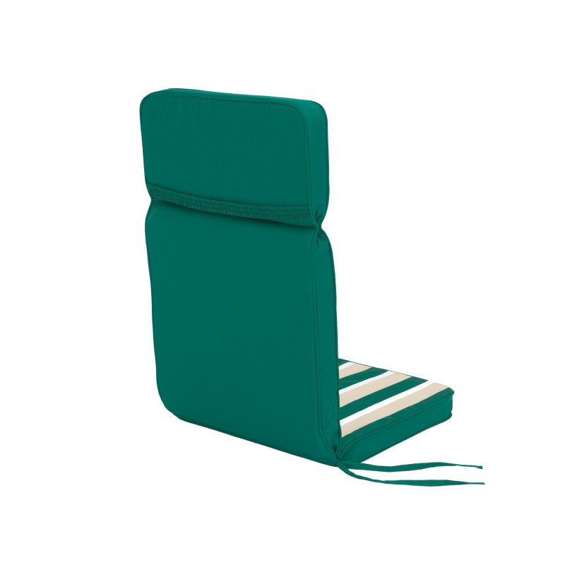 Polštář na zahradní židli ELIZA oxford, zelený / béžový