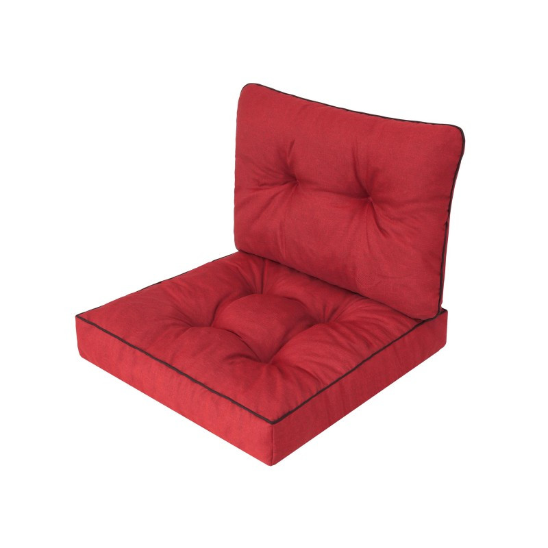 Polštář na ratanovou židli R3 EMMA TECH červený ekolen